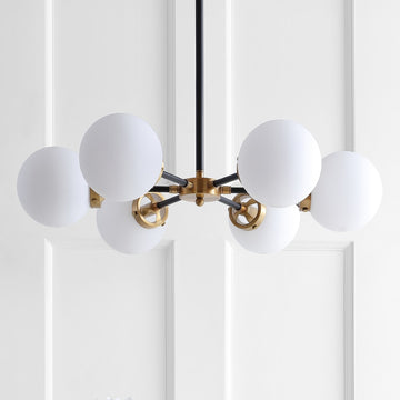Caleb 28" Brass Cluster Pendant - JONATHAN Y